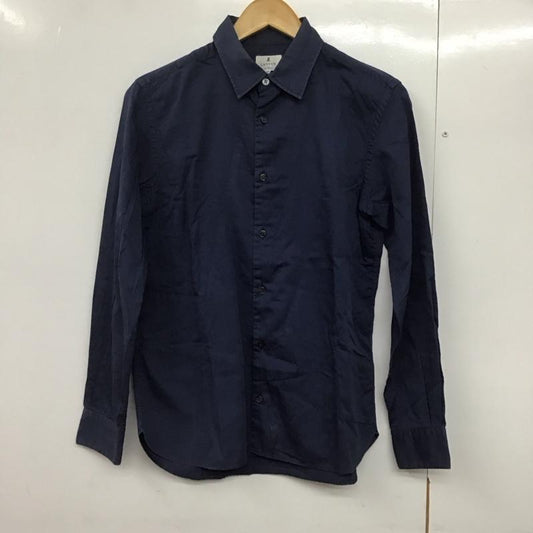 ランバンオンブルー LANVIN en Bleu シャツ、ブラウス 長袖 長袖シャツ 無地シャツ カラーシャツ 46 無地 紺 / ネイビー /  メンズ USED 古着 中古 10143705