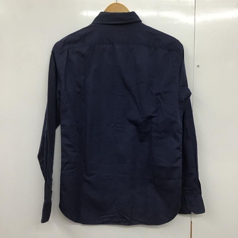 ランバンオンブルー LANVIN en Bleu シャツ、ブラウス 長袖 長袖シャツ 無地シャツ カラーシャツ 46 無地 紺 / ネイビー /  メンズ USED 古着 中古 10143705