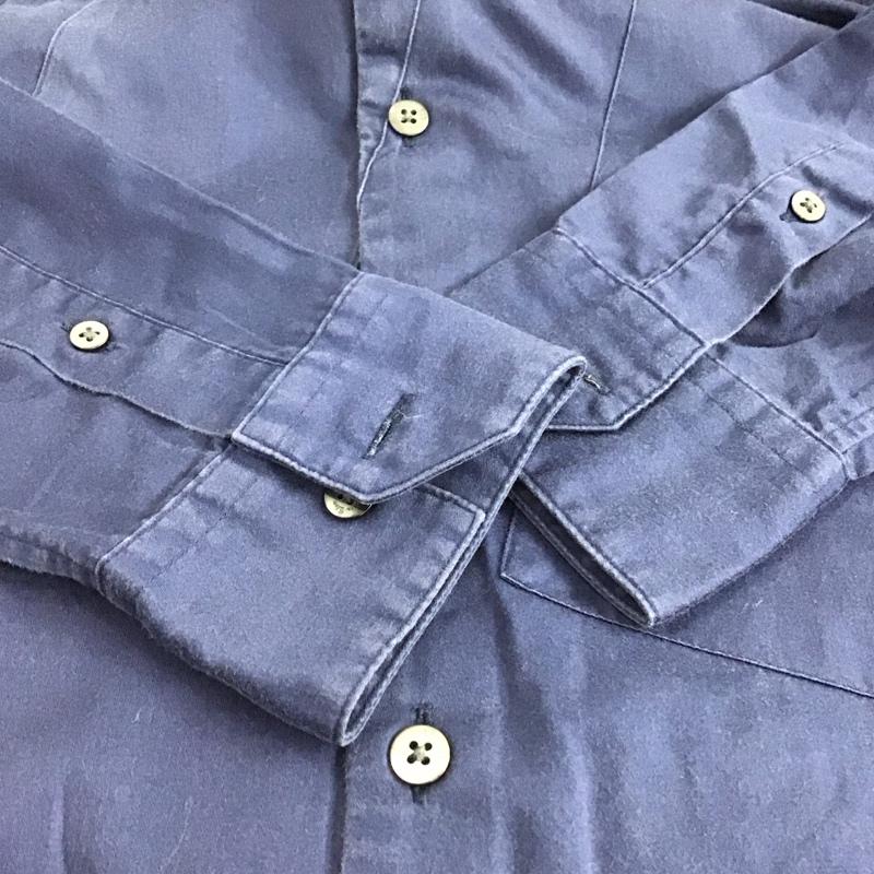 ランバンオンブルー LANVIN en Bleu シャツ、ブラウス 長袖 長袖シャツ 無地シャツ カラーシャツ 46 無地 紺 / ネイビー /  メンズ USED 古着 中古 10143705