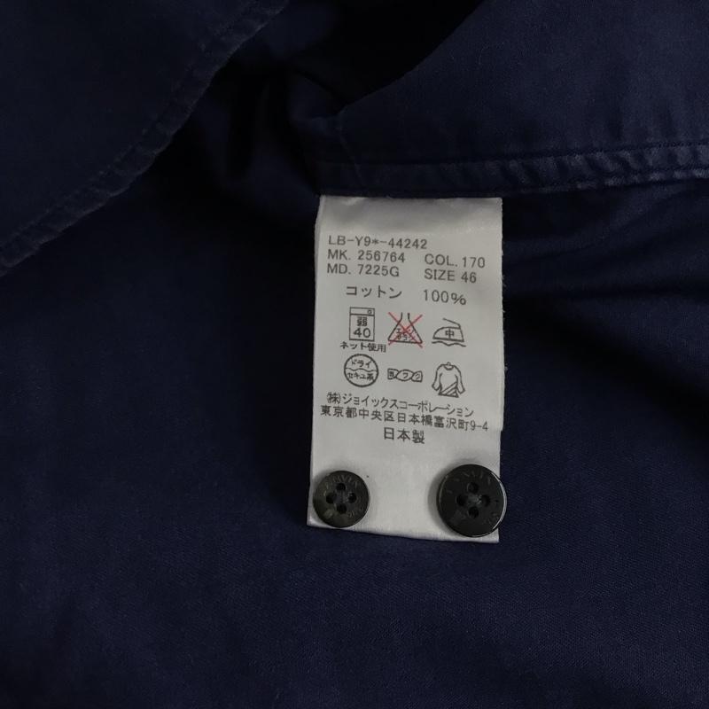 ランバンオンブルー LANVIN en Bleu シャツ、ブラウス 長袖 長袖シャツ 無地シャツ カラーシャツ 46 無地 紺 / ネイビー /  メンズ USED 古着 中古 10143705