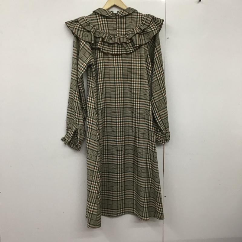 ポピー POPPY ワンピース ロングスカート 長袖ロングワンピース フレアスカート チェック チェック マルチカラー / マルチカラー /  レディース USED 古着 中古 10143712