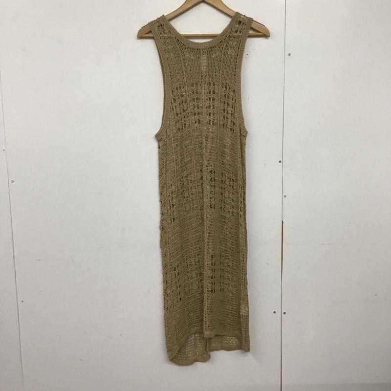 アダムエロペ ADAM ET ROPE  ワンピース ロングスカート ロングワンピース ノースリーブワンピース タイトスカート FREE 無地 ベージュ / ベージュ /  レディース USED 古着 中古 10143716
