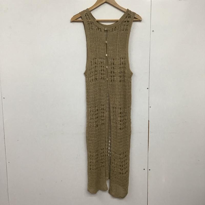 アダムエロペ ADAM ET ROPE  ワンピース ロングスカート ロングワンピース ノースリーブワンピース タイトスカート FREE 無地 ベージュ / ベージュ /  レディース USED 古着 中古 10143716