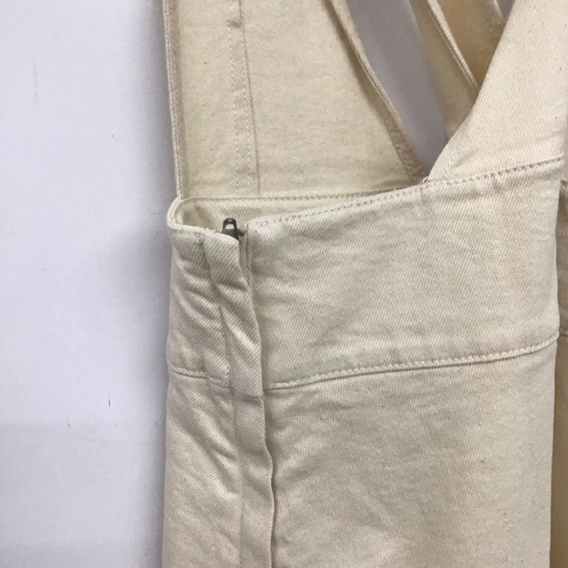 ザラ ZARA ワンピース ロングスカート デニムワンピース ジャンパースカート オールインワン M 無地 アイボリー / アイボリー /  レディース USED 古着 中古 10143722