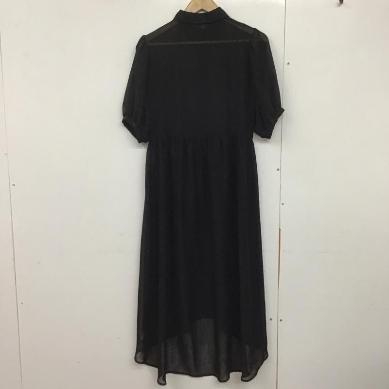 マウジー MOUSSY ワンピース ロングスカート 0109aa30-6330 17ssバルーンスリーブシフォンドレス ロングワンピース フレアスカート FREE 無地 黒 / ブラック /  レディース USED 古着 中古 10143725