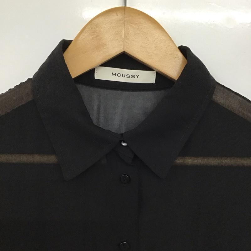 マウジー MOUSSY ワンピース ロングスカート 0109aa30-6330 17ssバルーンスリーブシフォンドレス ロングワンピース フレアスカート FREE 無地 黒 / ブラック /  レディース USED 古着 中古 10143725
