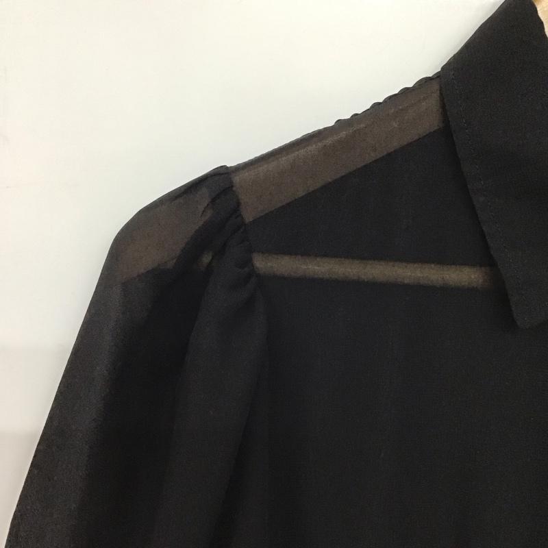 マウジー MOUSSY ワンピース ロングスカート 0109aa30-6330 17ssバルーンスリーブシフォンドレス ロングワンピース フレアスカート FREE 無地 黒 / ブラック /  レディース USED 古着 中古 10143725