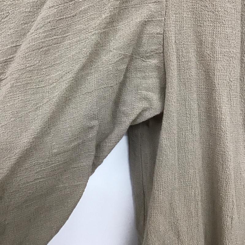 ミラオーウェン Mila Owen ワンピース ロングスカート 長袖ロングスカート シャツワンピース ノーカラーワンピース フロントボタン ONE SIZE 無地 ベージュ / ベージュ /  レディース USED 古着 中古 10143728