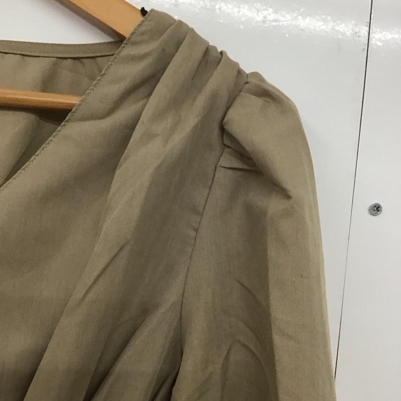 フィフス fifth ワンピース ロングスカート 半袖ロングワンピース フレアスカート ウエスト切り替え S 無地 ベージュ / ベージュ /  レディース USED 古着 中古 10143738