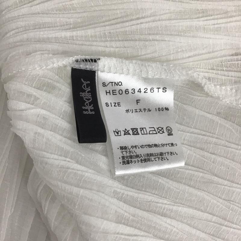 ヘザー Heather シャツ、ブラウス 長袖 HE063426TS パフスリーブ　プリーツシアーブラウス FREE 無地 白 / ホワイト /  レディース USED 古着 中古 10143739