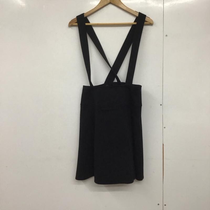 マリークヮント MARY QUANT スカート ミニスカート ミニスカート サイドジップ オールインワン M 無地 黒 / ブラック /  レディース USED 古着 中古 10143764