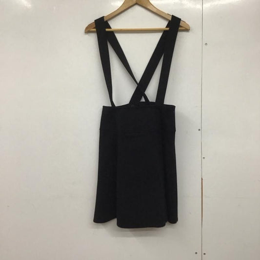 マリークヮント MARY QUANT スカート ミニスカート ミニスカート サイドジップ オールインワン M 無地 黒 / ブラック /  レディース USED 古着 中古 10143764