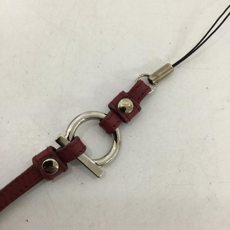 サルヴァトーレフェラガモ Salvatore Ferragamo ファッション小物 ファッション小物 ストラップ ネックストラップ 無地 ボルドー / ボルドー /  レディース USED 古着 中古 10143770
