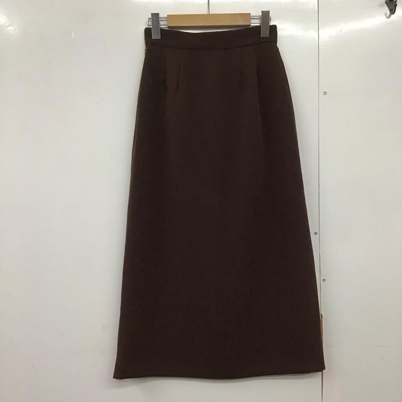 スライ SLY スカート ロングスカート 030cah31-4390 FRONTSLITSK ロングスカート 1 無地 茶 / ブラウン /  レディース USED 古着 中古 10143788