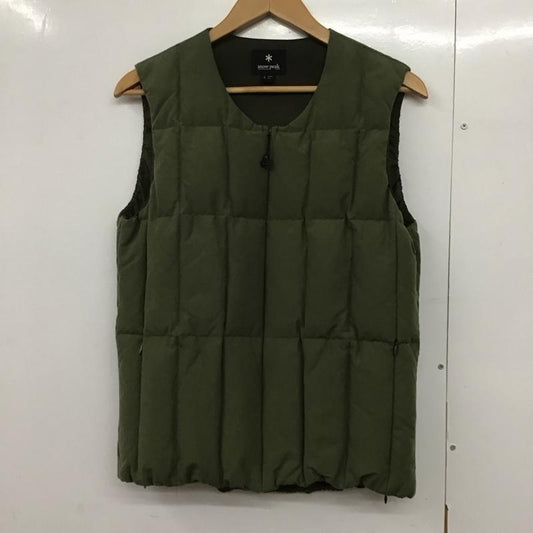 スノーピーク Snow Peak ベスト ベスト JK-16AU107 ダウン フェザー S 無地 カーキ / カーキ /  メンズ USED 古着 中古 10143791