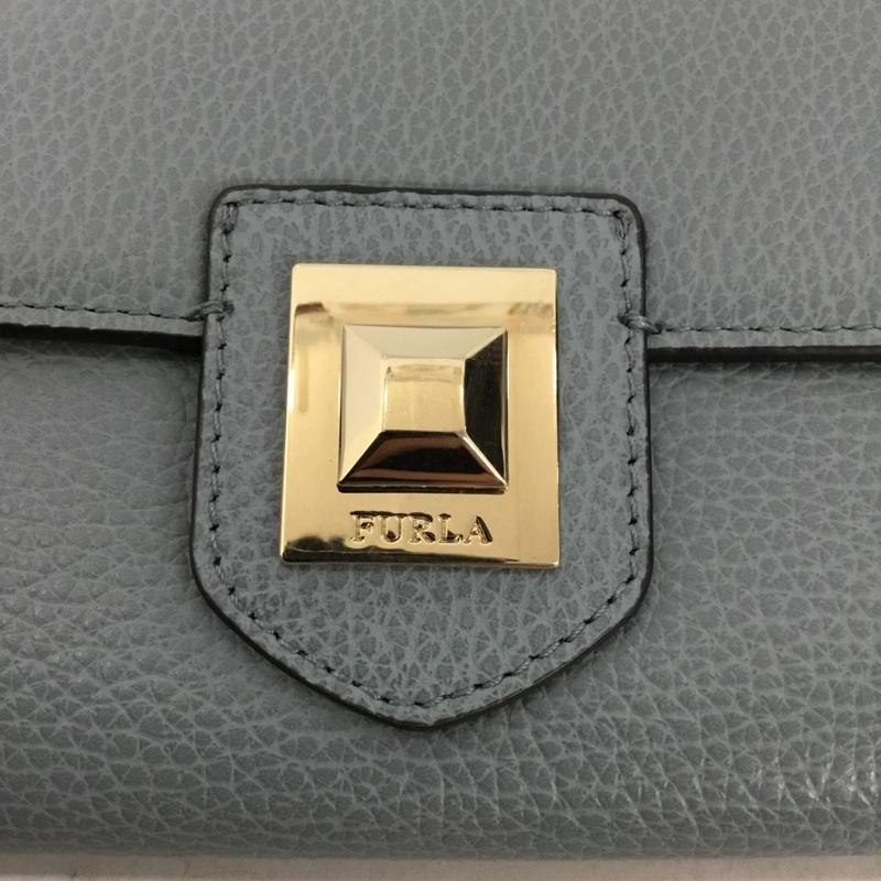 フルラ FURLA 財布 長財布 箱有 ロゴ、文字 水色 / ライトブルー /  レディース USED 古着 中古 10143825