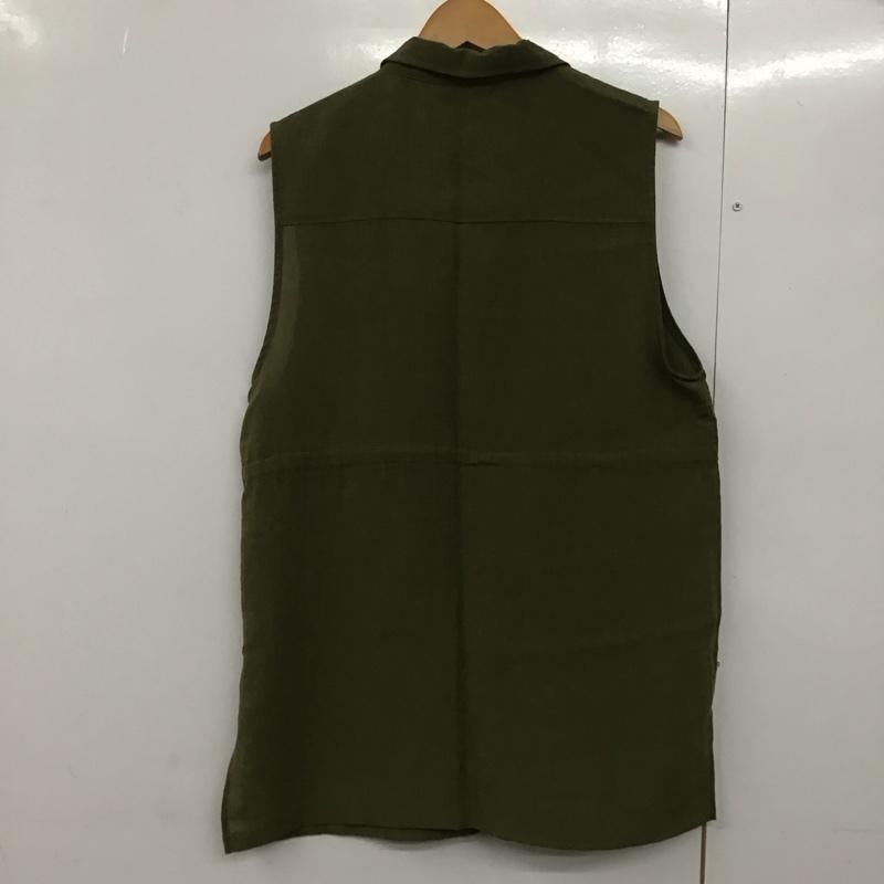 カスタネ Kastane ベスト ベスト ノースリーブベスト フロントボタン FREE 無地 カーキ / カーキ /  レディース USED 古着 中古 10143833