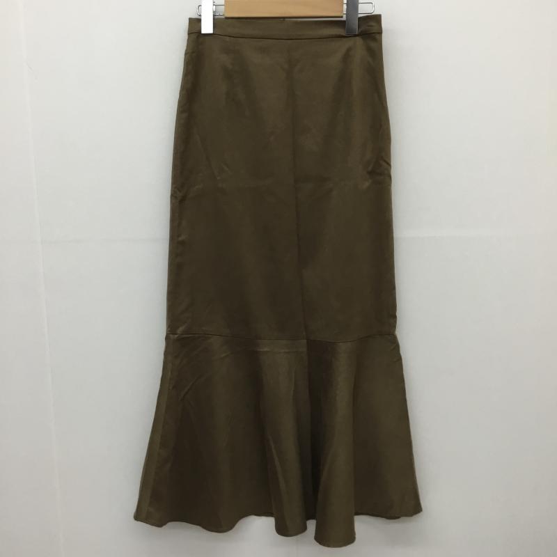 ローリーズファーム LOWRYS FARM スカート ロングスカート LF521050AD M 無地 茶 / ブラウン /  レディース USED 古着 中古 10143886