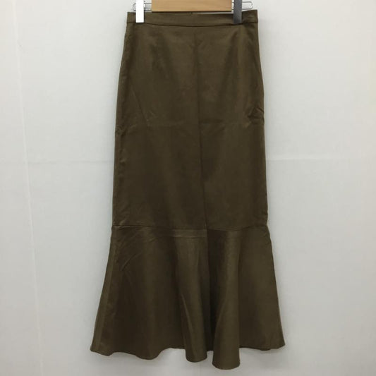 ローリーズファーム LOWRYS FARM スカート ロングスカート LF521050AD M 無地 茶 / ブラウン /  レディース USED 古着 中古 10143886