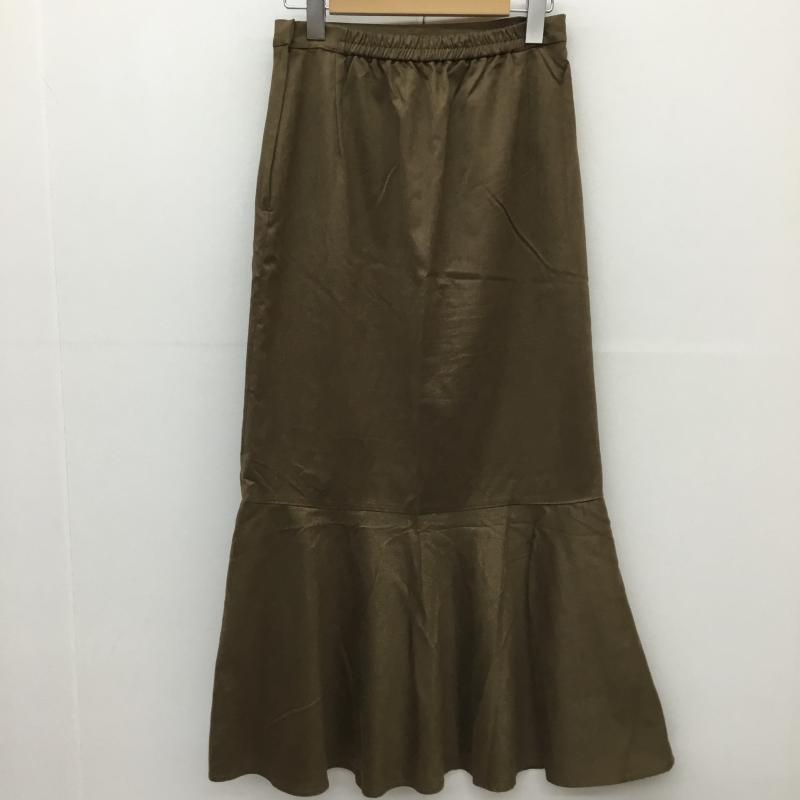 ローリーズファーム LOWRYS FARM スカート ロングスカート LF521050AD M 無地 茶 / ブラウン /  レディース USED 古着 中古 10143886