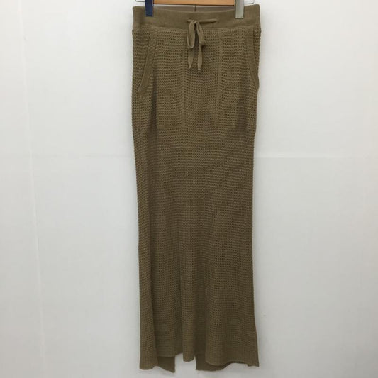 アーバンリサーチ URBAN RESEARCH スカート ロングスカート WH96-25N005 FREE 無地 茶 / ブラウン /  レディース USED 古着 中古 10143900