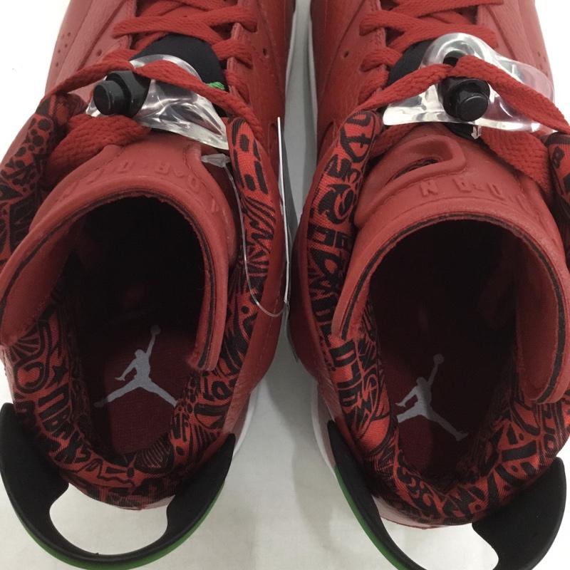 ナイキ NIKE スニーカー スニーカー 694091-625 AIR JORDAN 6 RETRO SPIZIKE 27cm 箱有 27.0cm ワンポイント 赤 / レッド / X 黒 / ブラック /  メンズ USED 古着 中古 10143915