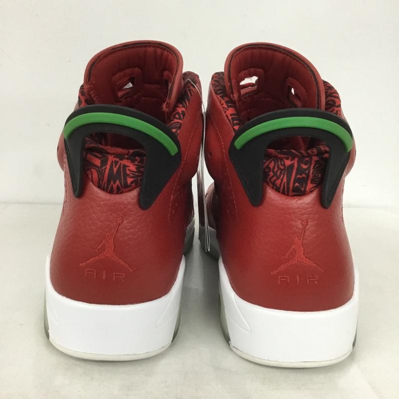 ナイキ NIKE スニーカー スニーカー 694091-625 AIR JORDAN 6 RETRO SPIZIKE 27cm 箱有 27.0cm ワンポイント 赤 / レッド / X 黒 / ブラック /  メンズ USED 古着 中古 10143915