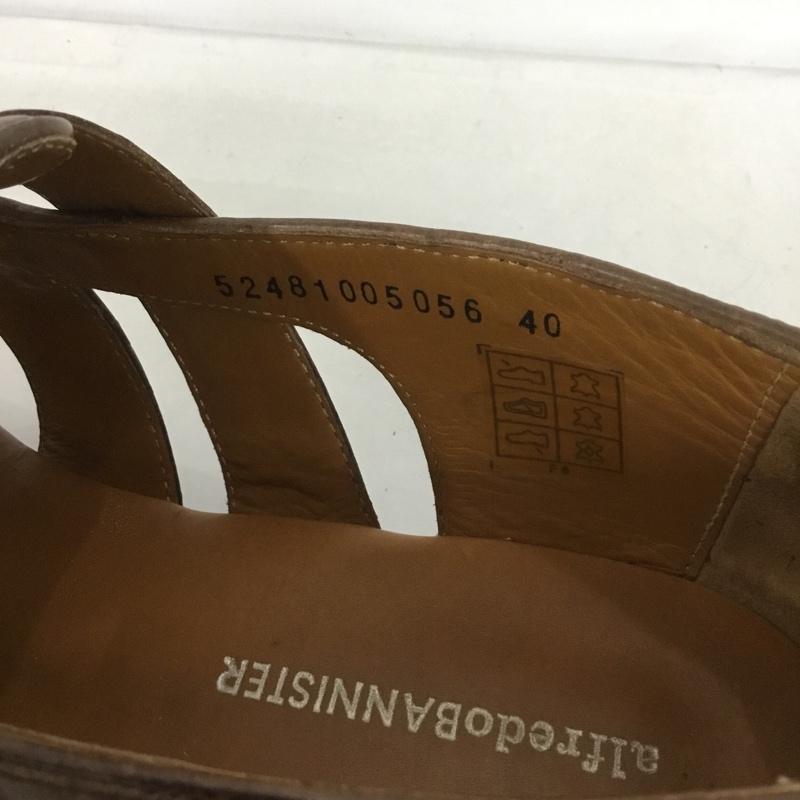 アルフレッドバニスター alfredoBANNISTER サンダル サンダル 52481005056 ドレス グルカサンダル レザー 40 無地 茶 / ブラウン /  メンズ USED 古着 中古 10143920