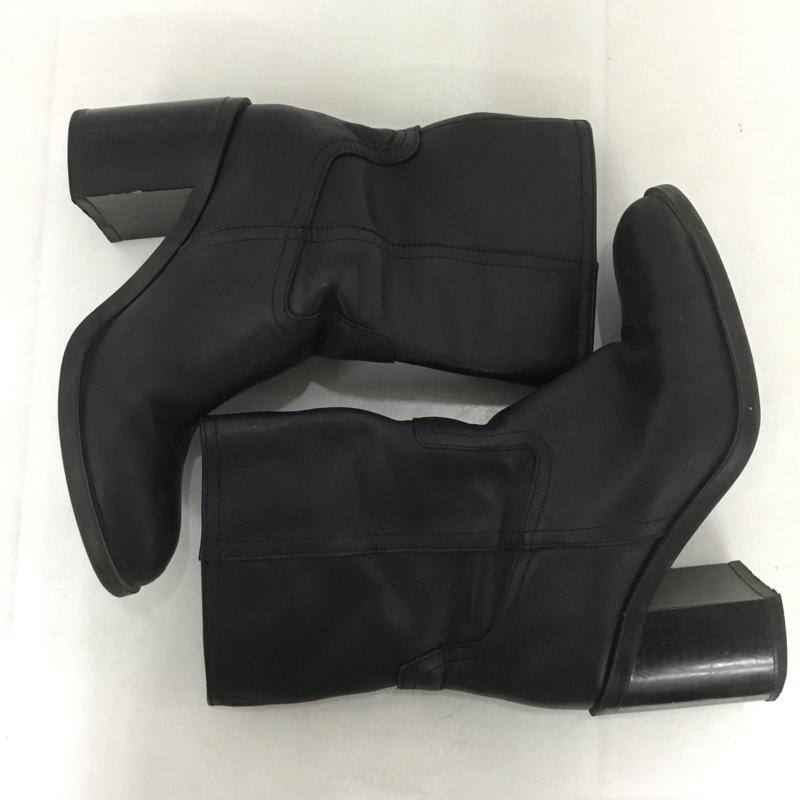 ザラ ZARA ブーツ ショートブーツ 2105 410 800 フェイクレザー ヒール EU35 無地 黒 / ブラック /  レディース USED 古着 中古 10143926