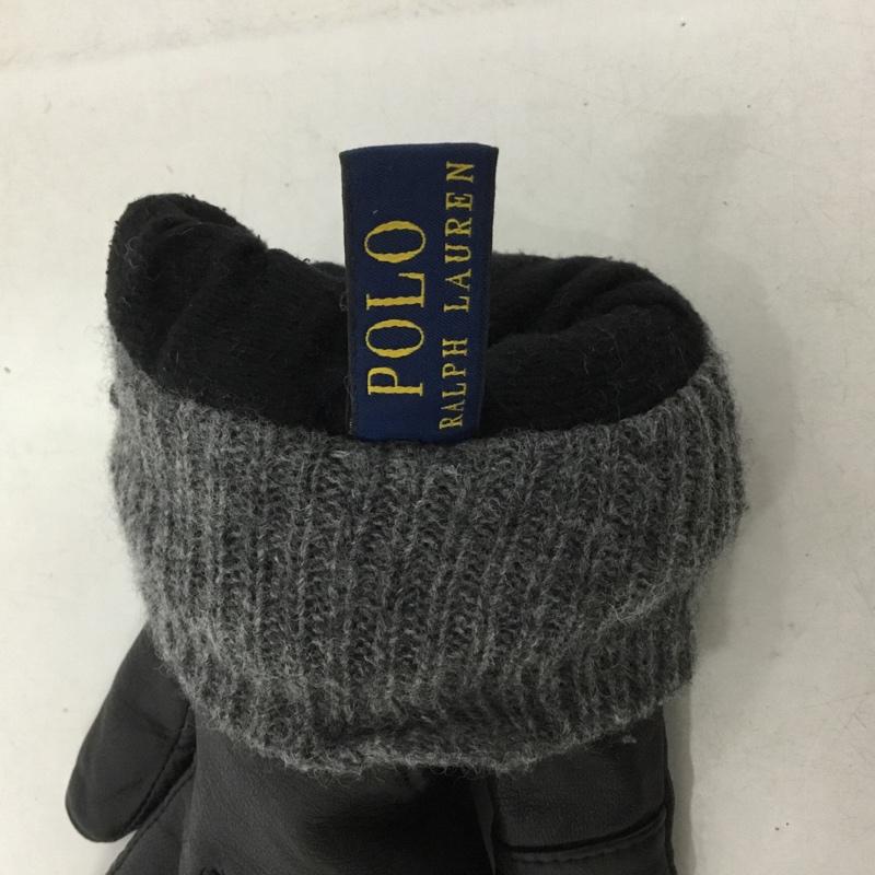 ポロラルフローレン POLO RALPH LAUREN ファッション小物 ファッション小物 キルティングレザーグローブ 無地 黒 / ブラック /  メンズ USED 古着 中古 10143976