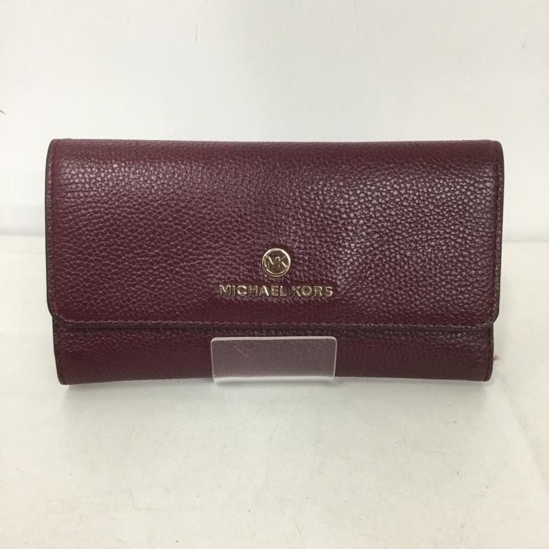 マイケルコース MICHAEL KORS 財布 長財布 32F1GT9E3L 三つ折り ロゴ、文字 紫 / パープル /  レディース USED 古着 中古 10143980
