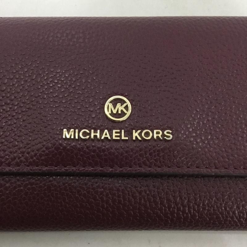 マイケルコース MICHAEL KORS 財布 長財布 32F1GT9E3L 三つ折り ロゴ、文字 紫 / パープル /  レディース USED 古着 中古 10143980