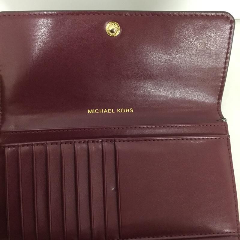 マイケルコース MICHAEL KORS 財布 長財布 32F1GT9E3L 三つ折り ロゴ、文字 紫 / パープル /  レディース USED 古着 中古 10143980