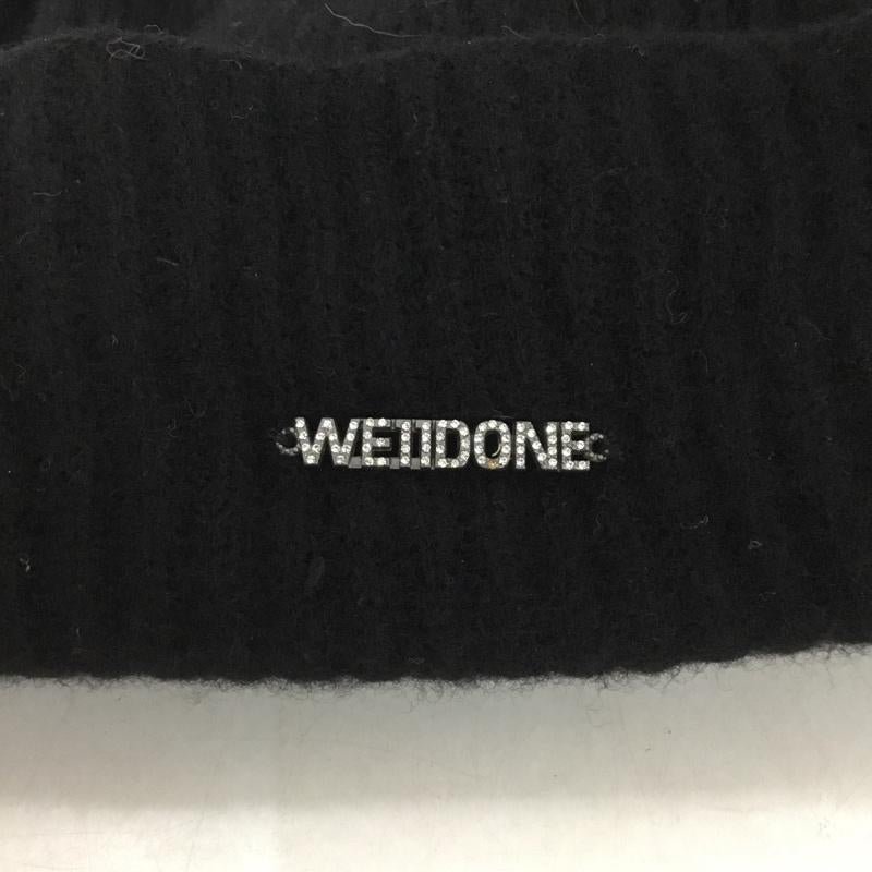 ウェルダン WE11DONE 帽子 ニット帽 WD-KH2-24-644-U-BK ロゴ、文字 黒 / ブラック /  メンズ USED 古着 中古 10143987