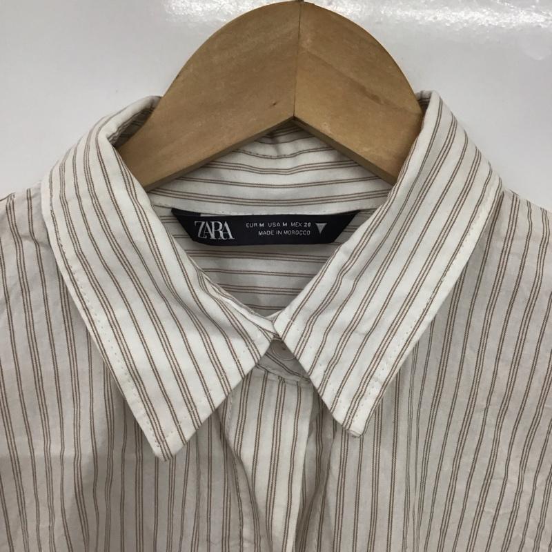 ザラ ZARA シャツ、ブラウス 半袖 M ストライプ マルチカラー / マルチカラー /  レディース USED 古着 中古 10143991