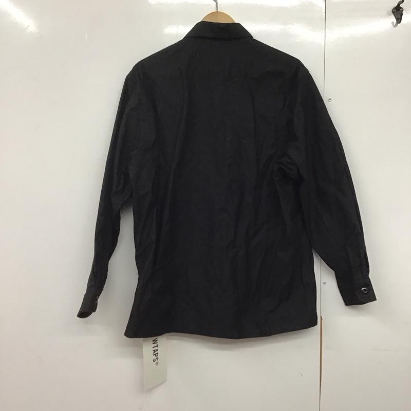 ダブルタップス WTAPS シャツ、ブラウス 長袖 242WVDT-SHM01 コットン タグ付き 1 ロゴ、文字 黒 / ブラック /  メンズ USED 古着 中古 10144004