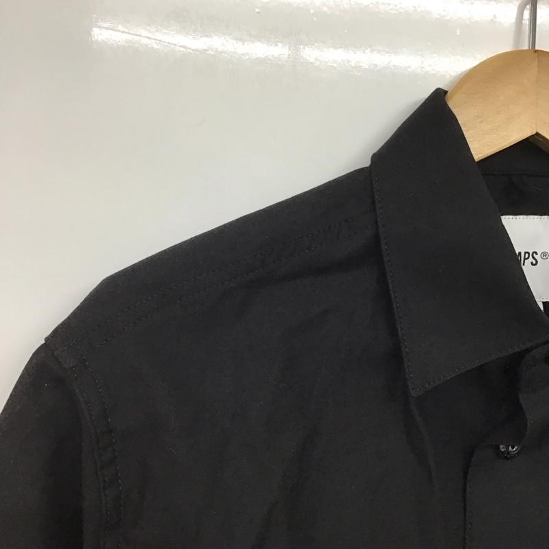 ダブルタップス WTAPS シャツ、ブラウス 長袖 242WVDT-SHM01 コットン タグ付き 1 ロゴ、文字 黒 / ブラック /  メンズ USED 古着 中古 10144004