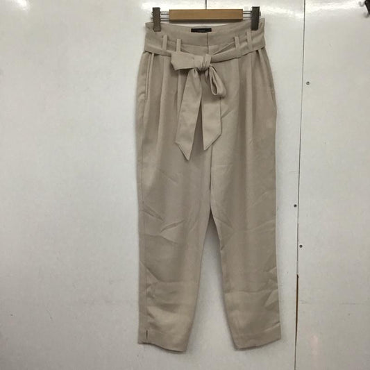 グリーンレーベルリラクシング green label relaxing パンツ スラックス 3614-199-1421 KC P Wクロス TK TPD RBN パンツ 38 無地 ベージュ / ベージュ /  レディース USED 古着 中古 10144008