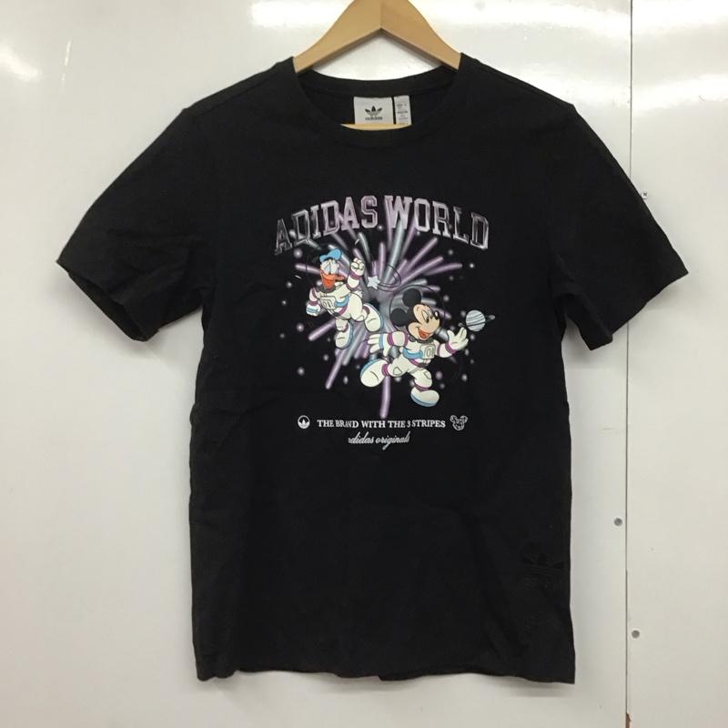 アディダス adidas Tシャツ 半袖 HL9050 ディズニー ミッキーマウス ドナルドダッグ Disney プリント M キャラクター 黒 / ブラック /  レディース USED 古着 中古 10144018
