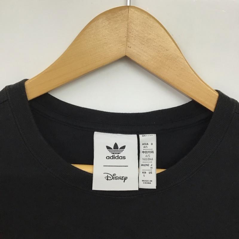 アディダス adidas Tシャツ 半袖 HL9050 ディズニー ミッキーマウス ドナルドダッグ Disney プリント M キャラクター 黒 / ブラック /  レディース USED 古着 中古 10144018