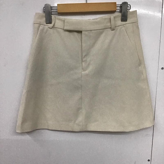 ザラ ZARA スカート ミニスカート S 無地 白 / ホワイト /  レディース USED 古着 中古 10144040