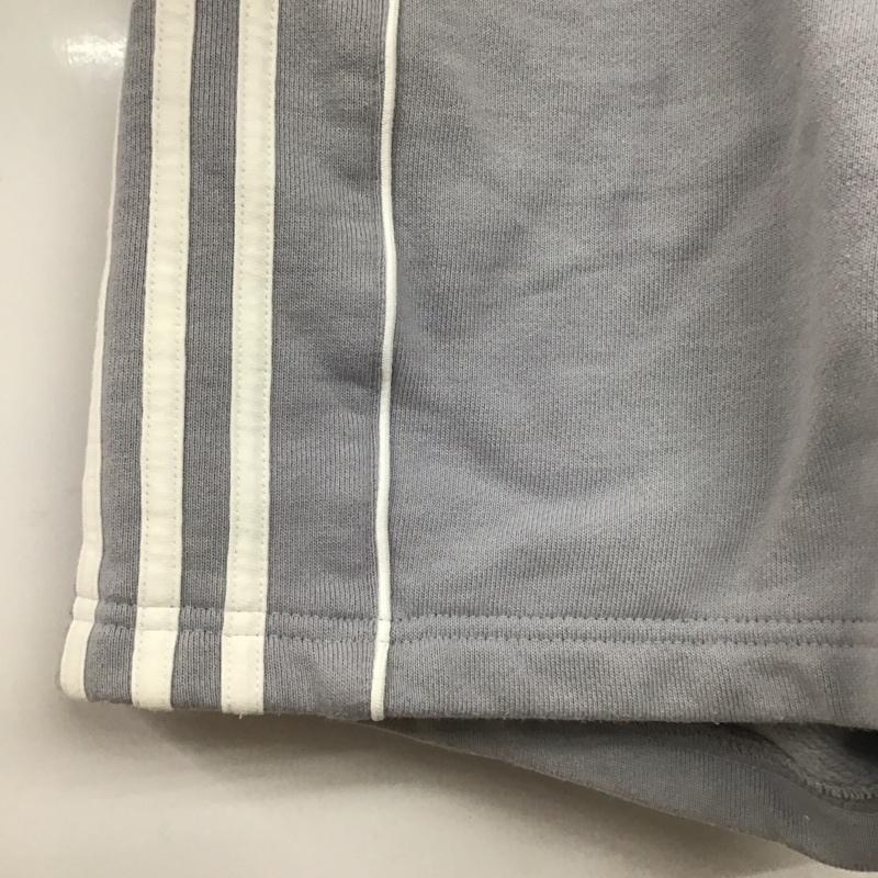 アディダス adidas パンツ ショートパンツ HK7308 裏起毛 スウェット ハーフパンツ L ロゴ、文字 灰 / グレー /  メンズ USED 古着 中古 10144058