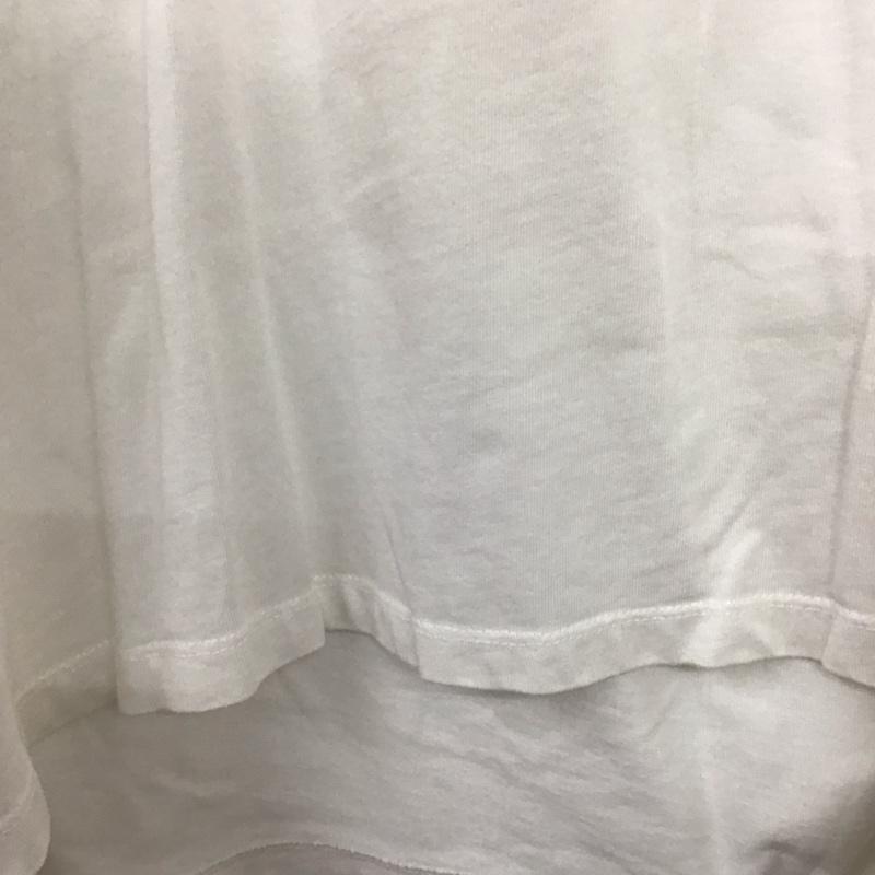 ザラ ZARA Tシャツ 半袖 オーバーサイズ バックロゴ クルーネック L ロゴ、文字 白 / ホワイト /  メンズ USED 古着 中古 10144066