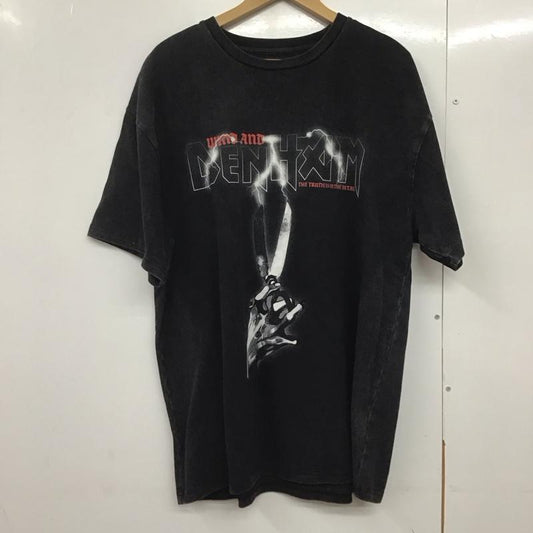 ウィンダンシー WIND AND SEA Tシャツ 半袖 WDS-C-DHM-25-Q4-07 DENHAM WDS Tour SS クルーネック L ロゴ、文字 黒 / ブラック /  メンズ USED 古着 中古 10144081