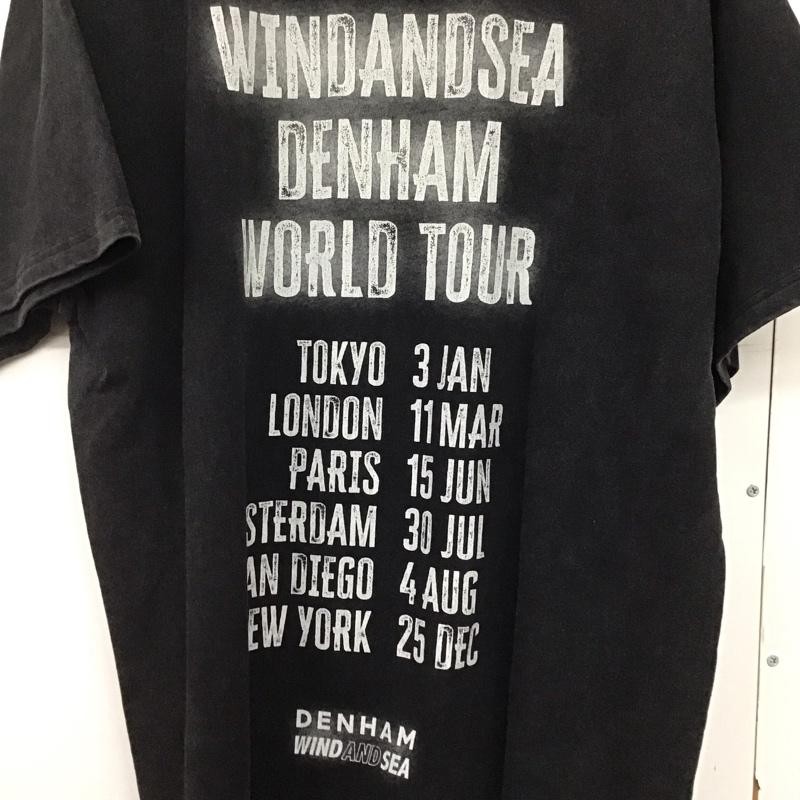 ウィンダンシー WIND AND SEA Tシャツ 半袖 WDS-C-DHM-25-Q4-07 DENHAM WDS Tour SS クルーネック L ロゴ、文字 黒 / ブラック /  メンズ USED 古着 中古 10144081