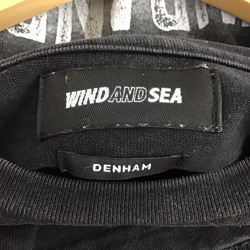 ウィンダンシー WIND AND SEA Tシャツ 半袖 WDS-C-DHM-25-Q4-07 DENHAM WDS Tour SS クルーネック L ロゴ、文字 黒 / ブラック /  メンズ USED 古着 中古 10144081
