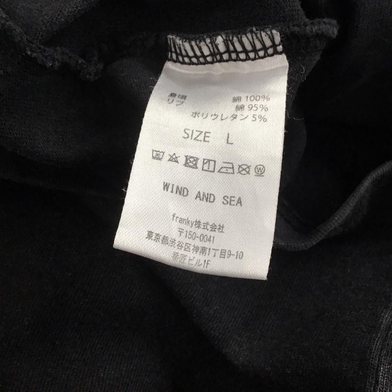 ウィンダンシー WIND AND SEA Tシャツ 半袖 WDS-C-DHM-25-Q4-07 DENHAM WDS Tour SS クルーネック L ロゴ、文字 黒 / ブラック /  メンズ USED 古着 中古 10144081
