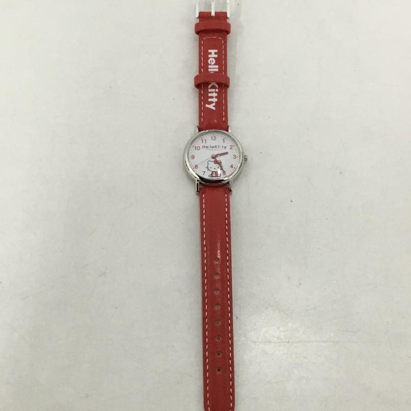 シチズン CITIZEN 腕時計 アナログ（クォーツ式） 0005N001 ハローキティ Hello Kitty ロゴ、文字 X キャラクター 赤 / レッド /  レディース USED 古着 中古 10144090