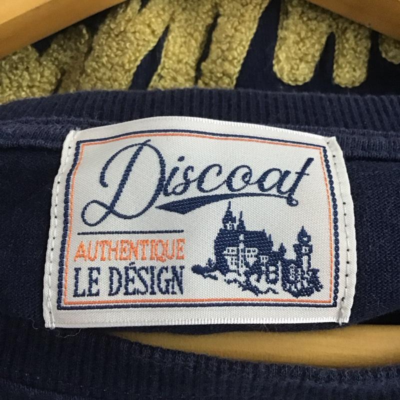 ディスコート Discoat Tシャツ 半袖 DPZ2041306A0011 サガラバック刺繍半袖Tシャツ FREE ロゴ、文字 紺 / ネイビー /  レディース USED 古着 中古 10144109