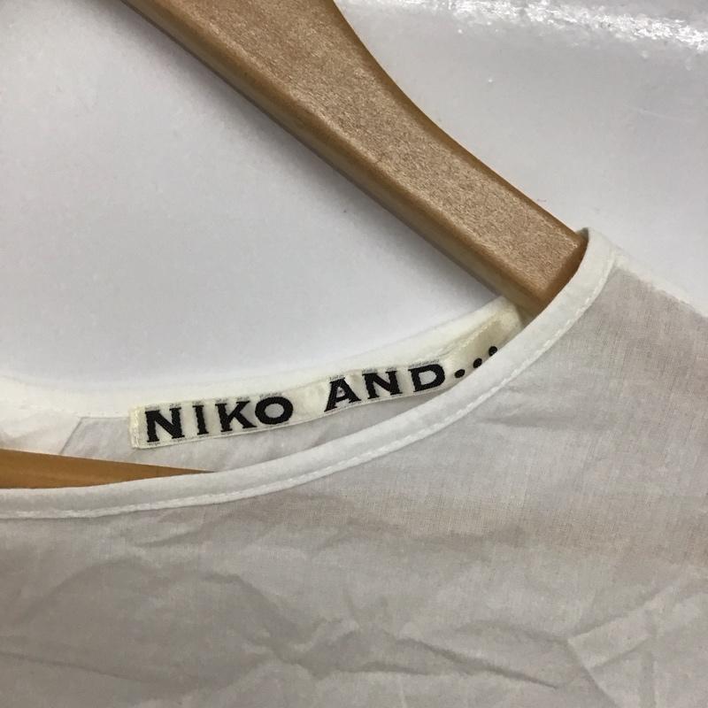 ニコアンド niko and... カットソー 七分袖 TR83DB02TO ギャザープルオーバー M 無地 白 / ホワイト /  レディース USED 古着 中古 10144123